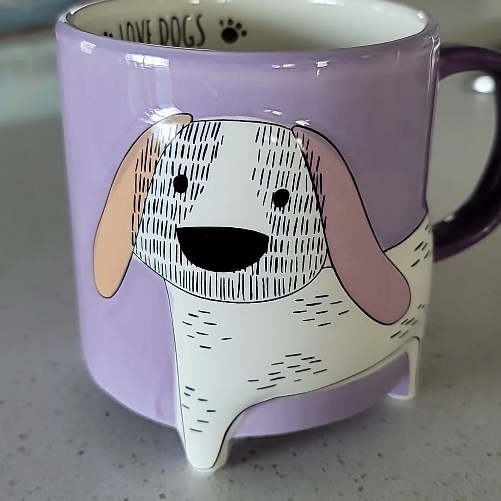 NWT Core Home Dog Footed Mug 16 oz - Purple; Mug 16 oz - Blue - Picture 3 of 7